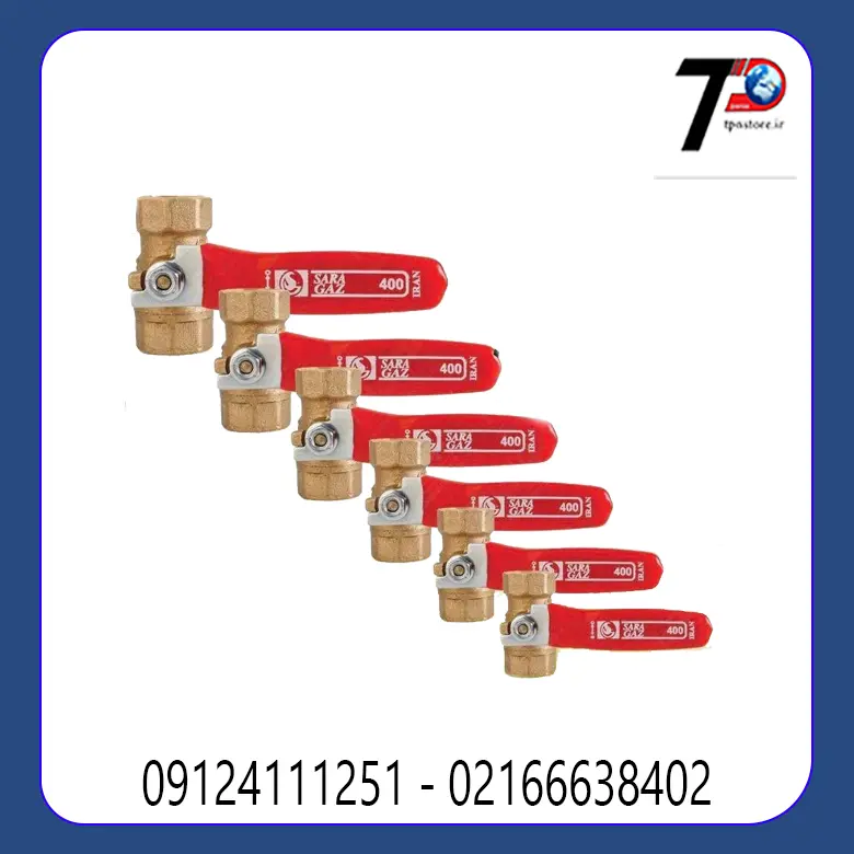 انواع سایز شیر گازی برنجی از سایز 1/2 تا 2 اینچ برای کاربردهای مختلف